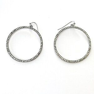 Round Silver Tone Earrings